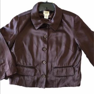 GAP women’s brown satin finish jacket 8